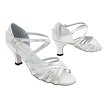 1613 Silver Satin with 2.5" Low Heel in the photo 