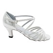 1613 Silver Satin with 2.5" Low Heel in the photo 