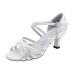 1613 Silver Satin with 2.5" Low Heel in the photo 