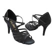 1613Mirage Black Satin & Black Oxford Nubuck with 3.5 inch Stiletto Heel (575) in the photo 
