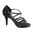 1613Mirage Black Satin & Black Oxford Nubuck with 3.5 inch Stiletto Heel (575) in the photo 