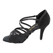 1613Mirage Black Satin & Black Oxford Nubuck with 3.5 inch Stiletto Heel (575) in the photo 