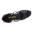1613Mirage Black Satin & Black Oxford Nubuck with 3.5 inch Stiletto Heel (575) in the photo 