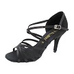 1613Mirage Black Satin & Black Oxford Nubuck with 3.5 inch Stiletto Heel (575) in the photo 