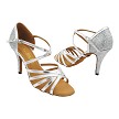 1613Mirage Silver Leather & Silver Sparklenet with 3.5 inch Stiletto Heel (575) in the photo 