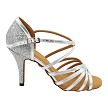 1613Mirage Silver Leather & Silver Sparklenet with 3.5 inch Stiletto Heel (575) in the photo 