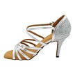 1613Mirage Silver Leather & Silver Sparklenet with 3.5 inch Stiletto Heel (575) in the photo 