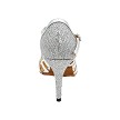 1613Mirage Silver Leather & Silver Sparklenet with 3.5 inch Stiletto Heel (575) in the photo 