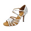 1613Mirage Silver Leather & Silver Sparklenet with 3.5 inch Stiletto Heel (575) in the photo 