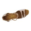 1625Bling Champagne Glitter Satin & Stone with 2.75" Flare Heel in the photo 