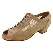 1643 135 Light Brown Satin & 47 Mesh with 1.5" Heel (2001) in the photo 