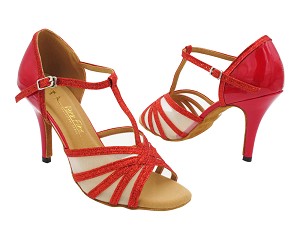 16612Mirage Red Stardust & Red Patent with 3.5 inch Stiletto Heel (575) in the photo 
