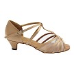 16612X Light Brown Satin & Flesh Mesh with 1.3" Cuban Heel (387) in the photo 