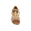 16612X Light Brown Satin & Flesh Mesh with 1.3" Cuban Heel (387) in the photo 