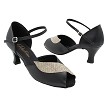 1704 Black Leather_276 Champagne Glitter Trim with 2.5" Heel (2899) in the photo 