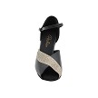 1704 Black Leather_276 Champagne Glitter Trim with 2.5" Heel (2899) in the photo 