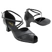 2701 Black Leather_207 Ultra  Black Trim_H_X-Strap Arch with Loop with 2.2 INCH THICK CUBAN HEEL (2317) in the photo 