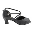 2701 Black Leather_207 Ultra  Black Trim_H_X-Strap Arch with Loop with 2.2 INCH THICK CUBAN HEEL (2317) in the photo 