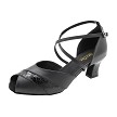2701 Black Leather_207 Ultra  Black Trim_H_X-Strap Arch with Loop with 2.2 INCH THICK CUBAN HEEL (2317) in the photo 