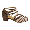 2719DX 316 Coffee Satin_Flesh Mesh with loop with 1.5" Heel (2001) in the photo 