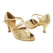 2721 Gold Sequin & Shiny Gold Trim with 3" Heel (6812) in the photo 
