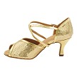 2721 Gold Sequin & Shiny Gold Trim with 3" Heel (6812) in the photo 
