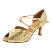2721 Gold Sequin & Shiny Gold Trim with 3" Heel (6812) in the photo 