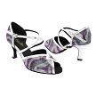 2721 Purple Silver Sequin & Shiny Silver Trim with 3" Heel (6812) in the photo 