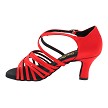 2784LEDSS 091 Dark Red Satin with 2.5" Spool Heel (PG) in the photo 