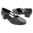 7307 Black Leather with 1 inch Flat Heel (8881) in the photo 