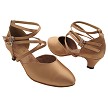 9691DX_6817DX 167 Tan Satin with 1.3" Cuban Heel (387) in the photo 