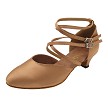 9691DX_6817DX 167 Tan Satin with 1.3" Cuban Heel (387) in the photo 