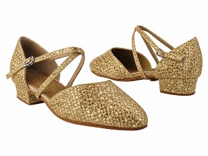 9691FT Gold Sparklenet with 1" Women Heel (8881) in the photo 