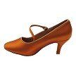 C6852 Dark Tan Satin with 2.5" Slim Heel (5830) in the photo 
