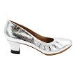 CD5013DB Snake Silver Leather with 2" Medium Heel in the photo 