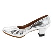 CD5013DB Snake Silver Leather with 2" Medium Heel in the photo 