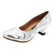 CD5013DB Snake Silver Leather with 2" Medium Heel in the photo 