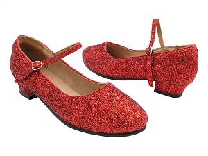 CD9001DTW Red Sparkle with 1 inch Cupcake Heel (3F781) in the photo 