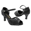 1706 Black Satin & Black Leather Trim with 2.5" Heel (2899) in the photo 