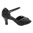 1706 Black Satin & Black Leather Trim with 2.5" Heel (2899) in the photo 