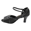 1706 Black Satin & Black Leather Trim with 2.5" Heel (2899) in the photo 