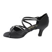 1740 Black Satin & Black Patent Trim with 2.5" Heel (2899) in the photo 
