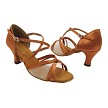 1782 Dark Tan Satin & Flesh Mesh with 2.5" Heel (2899) in the photo 