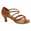 1782 Dark Tan Satin & Flesh Mesh with 2.5" Heel (2899) in the photo 