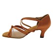 1782 Dark Tan Satin & Flesh Mesh with 2.5" Heel (2899) in the photo 