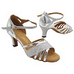 2770LEDSS Silver Glitter Satin & Silver Leather with 2.5" Heel (2899) in the photo 