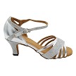 2770LEDSS Silver Glitter Satin & Silver Leather with 2.5" Heel (2899) in the photo 