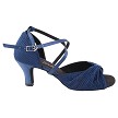 2830LEDSS Dark Blue Satin with 2.5" low heel in the photo 