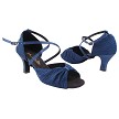 2830LEDSS Dark Blue Satin with 2.5" low heel in the photo 