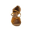 2830LEDSS Dark Tan Satin with 2.5" low heel in the photo 